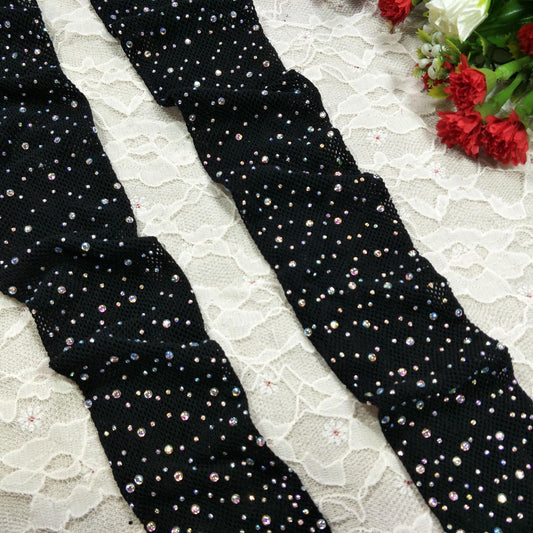 Rhinestone Mesh Tights